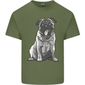 A Happy Pug Funny Dog Funny Mens Cotton T-Shirt Tee Top Military Green
