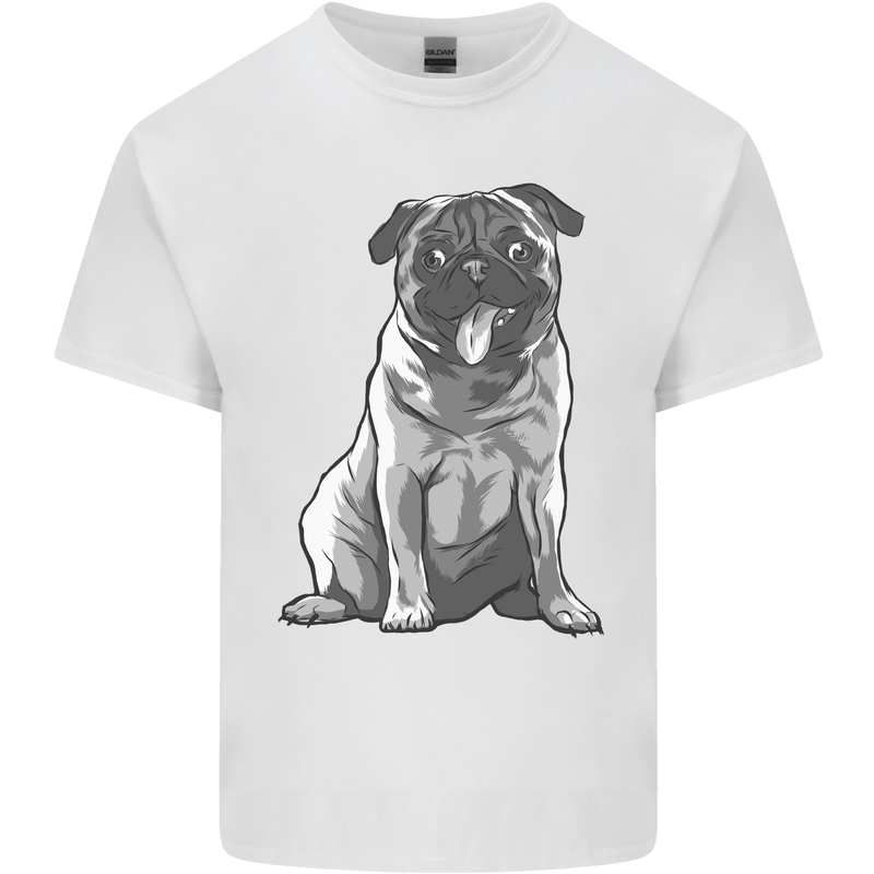 A Happy Pug Funny Dog Funny Mens Cotton T-Shirt Tee Top White