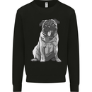 A Happy Pug Funny Dog Funny Mens Sweatshirt Jumper Black