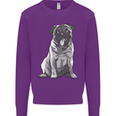 A Happy Pug Funny Dog Funny Mens Sweatshirt Jumper Purple