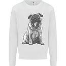 A Happy Pug Funny Dog Funny Mens Sweatshirt Jumper White