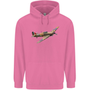 A Hawker Hurricane Flying Solo Mens 80% Cotton Hoodie Azelea