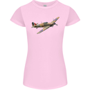 A Hawker Hurricane Flying Solo Womens Petite Cut T-Shirt Light Pink