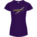 A Hawker Hurricane Flying Solo Womens Petite Cut T-Shirt Purple