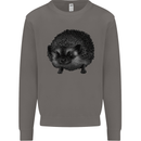A Hedgehog Drawing Mens Sweatshirt Jumper Charcoal