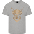 A Highland Cow Drawing Mens Cotton T-Shirt Tee Top Sports Grey