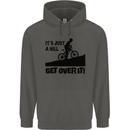 A Hill Get Over It Cycling Cyclist Funny Childrens Kids Hoodie Storm Grey