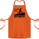 A Hill Get Over It Cycling Cyclist Funny Cotton Apron 100% Organic Orange