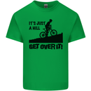 A Hill Get Over It Cycling Cyclist Funny Kids T-Shirt Childrens Irish Green