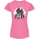 A Horse and Dogs Equestrian Riding Rider Womens Petite Cut T-Shirt Azalea