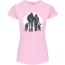 A Horse and Dogs Equestrian Riding Rider Womens Petite Cut T-Shirt Light Pink
