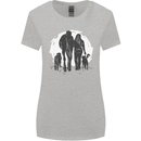 A Horse and Dogs Equestrian Riding Rider Womens Wider Cut T-Shirt Sports Grey