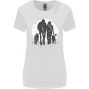 A Horse and Dogs Equestrian Riding Rider Womens Wider Cut T-Shirt White