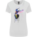A Hummingbird Watercolour Bird Womens Wider Cut T-Shirt White
