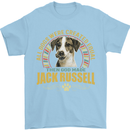 A Jack Russell Dog Mens T-Shirt 100% Cotton Light Blue