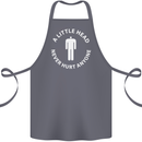A Little Head Funny Offensive Slogan Cotton Apron 100% Organic Steel