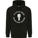 A Little Head Funny Offensive Slogan Mens 80% Cotton Hoodie Black