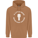 A Little Head Funny Offensive Slogan Mens 80% Cotton Hoodie Caramel Latte