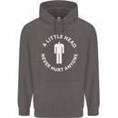 A Little Head Funny Offensive Slogan Mens 80% Cotton Hoodie Charcoal