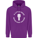 A Little Head Funny Offensive Slogan Mens 80% Cotton Hoodie Purple