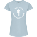 A Little Head Funny Offensive Slogan Womens Petite Cut T-Shirt Light Blue