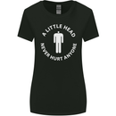 A Little Head Funny Offensive Slogan Womens Wider Cut T-Shirt Black