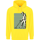 A Man Metal Detecting Detector Childrens Kids Hoodie Yellow