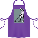 A Man Metal Detecting Detector Cotton Apron 100% Organic Purple