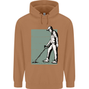 A Man Metal Detecting Detector Mens 80% Cotton Hoodie Caramel Latte
