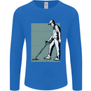 A Man Metal Detecting Detector Mens Long Sleeve T-Shirt Royal Blue