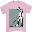 A Man Metal Detecting Detector Mens T-Shirt 100% Cotton Light Pink