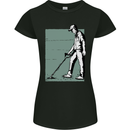 A Man Metal Detecting Detector Womens Petite Cut T-Shirt Black