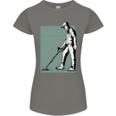 A Man Metal Detecting Detector Womens Petite Cut T-Shirt Charcoal