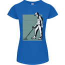 A Man Metal Detecting Detector Womens Petite Cut T-Shirt Royal Blue