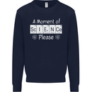 A Moment of Science Please Funny Geek Mens Sweatshirt Jumper Navy Blue
