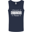 A Moment of Science Please Funny Geek Mens Vest Tank Top Navy Blue