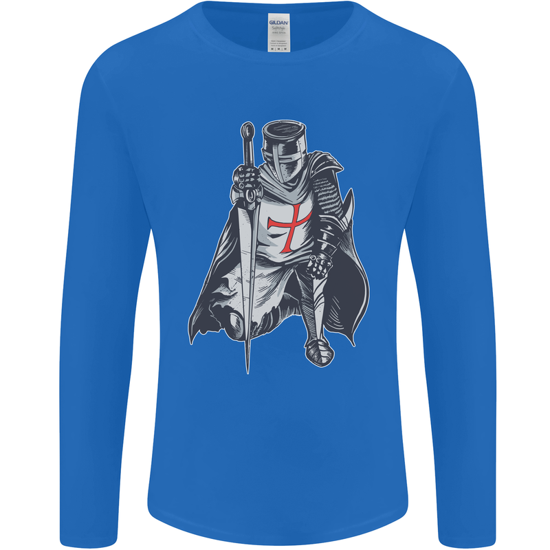 A Nights Templar St. George's Day England Mens Long Sleeve T-Shirt Royal Blue