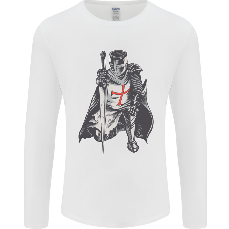 A Nights Templar St. George's Day England Mens Long Sleeve T-Shirt White