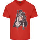 A Nights Templar St. George's Day England Mens V-Neck Cotton T-Shirt Red