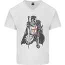 A Nights Templar St. George's Day England Mens V-Neck Cotton T-Shirt White