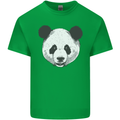 A Panda Bear Face Mens Cotton T-Shirt Tee Top Irish Green