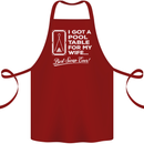 A Pool Cue for My Wife Best Swap Ever! Cotton Apron 100% Organic Maroon