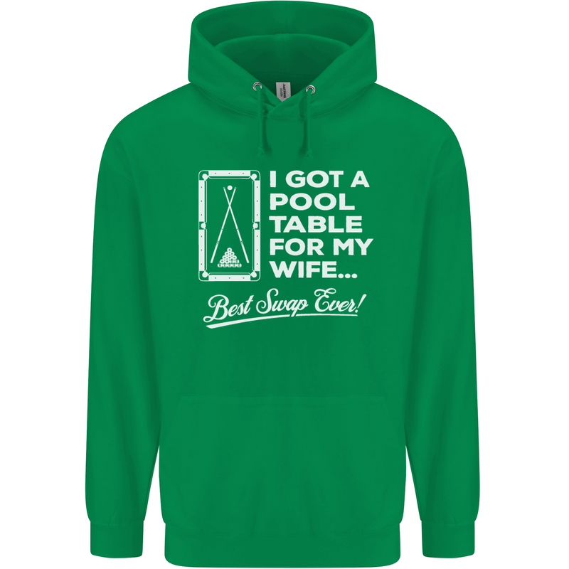 A Pool Cue for My Wife Best Swap Ever! Mens 80% Cotton Hoodie Irish Green