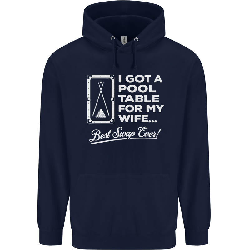 A Pool Cue for My Wife Best Swap Ever! Mens 80% Cotton Hoodie Navy Blue