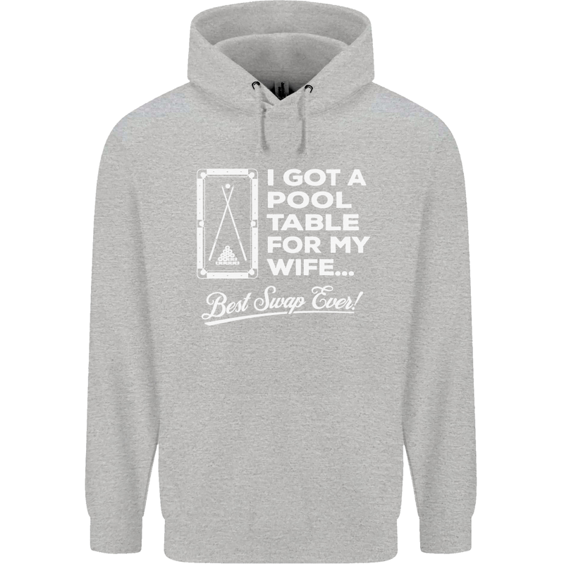 A Pool Cue for My Wife Best Swap Ever! Mens 80% Cotton Hoodie White