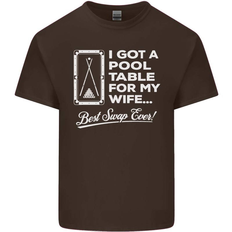 A Pool Cue for My Wife Best Swap Ever! Mens Cotton T-Shirt Tee Top Dark Chocolate