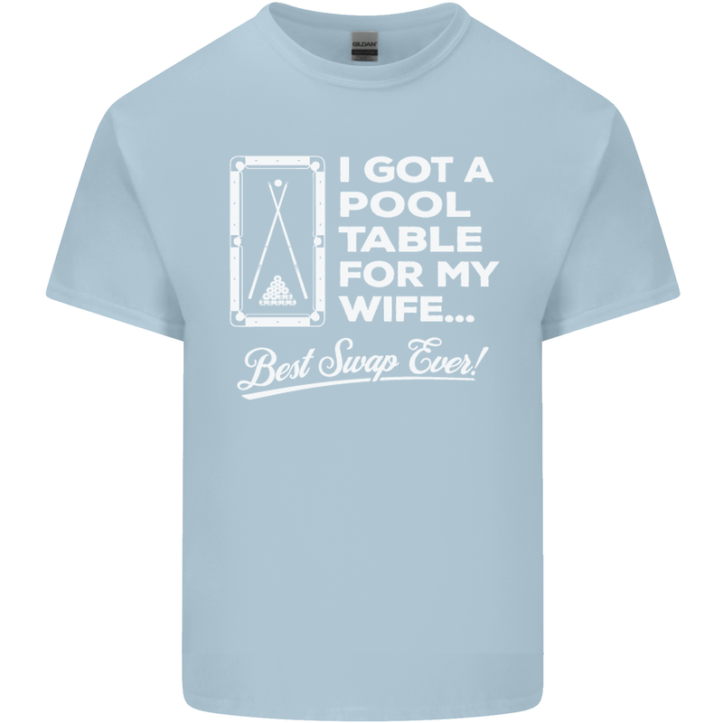 A Pool Cue for My Wife Best Swap Ever! Mens Cotton T-Shirt Tee Top Light Blue