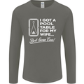 A Pool Cue for My Wife Best Swap Ever! Mens Long Sleeve T-Shirt Charcoal