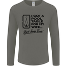 A Pool Cue for My Wife Best Swap Ever! Mens Long Sleeve T-Shirt Charcoal