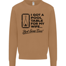A Pool Cue for My Wife Best Swap Ever! Mens Sweatshirt Jumper Caramel Latte